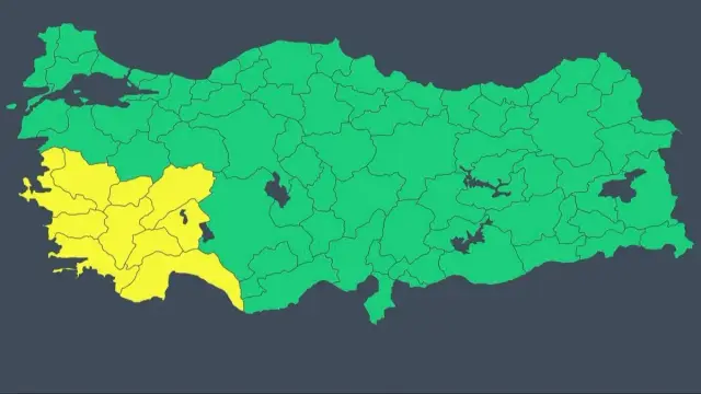 Interior Ministry issues yellow alert for some provinces